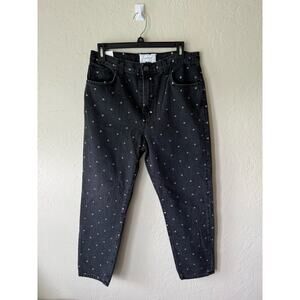 NWT Current/ Elliot The Vintage Slim Polka Dot Cropped Jeans Size 30